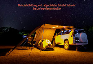 Touring Markýza 2500 x 2500 mm, v hliníkovém obalu včetně LED osvětlení